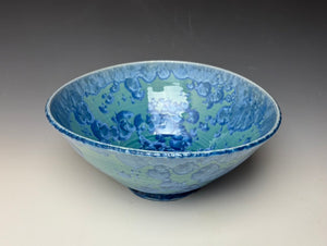 Teal Crystalline Glazed Bowl