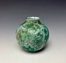 Load image into Gallery viewer, Emerald Green Crystalline Glazed Mini Vase 6
