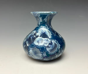 Crystalline Glazed Mini Vase in Atlantic Storm Blue 6