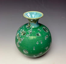 Load image into Gallery viewer, Emerald Green Crystalline Glazed Vase #2

