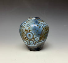 Load image into Gallery viewer, Cobalt Galaxy Crystalline Glazed Mini Vase 3
