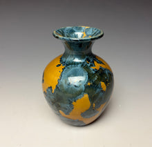 Load image into Gallery viewer, Blue and Orange Crystalline Mini Vase 2
