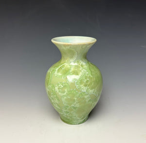 Crystalline Glazed Mini Vase - Mint Green 7