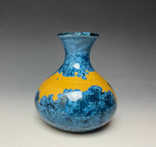 Load image into Gallery viewer, Blue and Orange Crystalline Mini Vase
