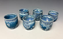 Load image into Gallery viewer, Atlantic Storm Blue Crystalline Sake Cup

