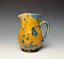 Load image into Gallery viewer, Crystalline Glazed Creamer 20 oz - Blue and Orange
