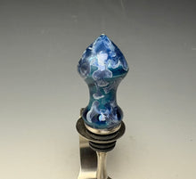 Load image into Gallery viewer, Crystalline Glazed Bottle Stopper- Atlantic Storm Blue
