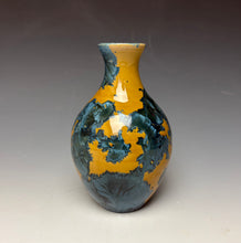 Load image into Gallery viewer, Blue and Orange Crystalline Mini Vase 3
