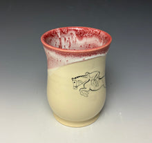 Load image into Gallery viewer, Jumping Horse &amp; Rider Mug- Bright Red
