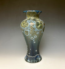 Load image into Gallery viewer, Cobalt Galaxy Crystalline Glazed Vase 13
