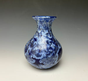 Winter Sky Blue Crystalline Glazed Vase 2