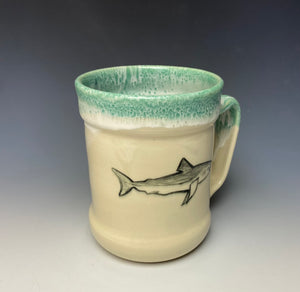 Shark Mug- Bermuda Green