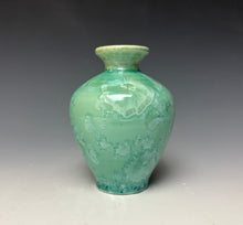 Load image into Gallery viewer, Light Green Crystalline Glazed Mini Vase #3
