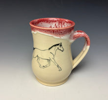 Load image into Gallery viewer, Trotting Horse Mug- Bright Red
