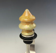Load image into Gallery viewer, Crystalline Glazed Bottle Stopper- Gold Tree
