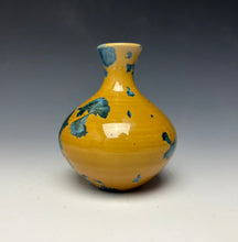 Load image into Gallery viewer, Blue and Orange Crystalline Mini Vase
