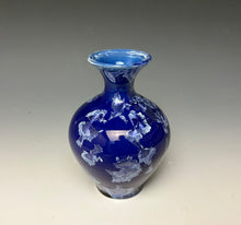 Load image into Gallery viewer, Winter Sky Blue Crystalline Glazed Mini Vase
