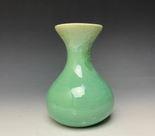 Load image into Gallery viewer, Light Green Crystalline Glazed Mini Vase
