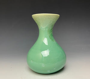 Light Green Crystalline Glazed Mini Vase