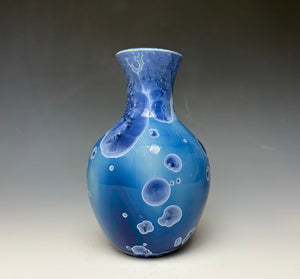 Crystalline Glazed Vase in Atlantic Storm Blue
