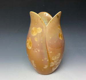 Tulip Vase- Iced Caramel #3