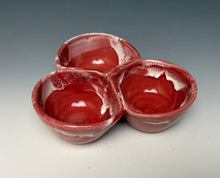 Load image into Gallery viewer, Triple Dip Dish- Bright Red
