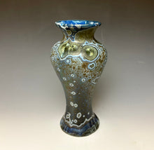 Load image into Gallery viewer, Cobalt Galaxy Crystalline Glazed Vase 7

