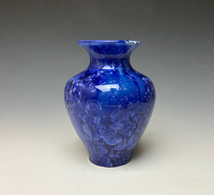 Royal Blue Crystalline Glazed Mini Vase