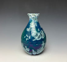 Load image into Gallery viewer, Aqua Crystalline Glazed Vase
