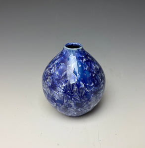 Winter Sky Blue Crystalline Glazed Mini Vase #2