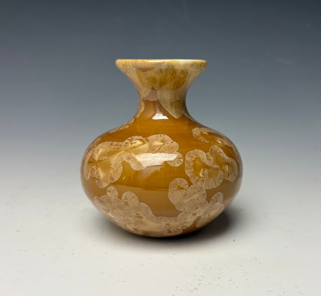 Iced Caramel Crystalline Glazed Mini Vase 3