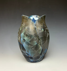 Tulip Vase- Cobalt Galaxy #2