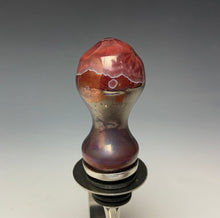 Load image into Gallery viewer, Crystalline Glazed Bottle Stopper- Ruby #3
