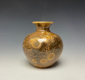 Iced Caramel Crystalline Glazed Mini Vase #2