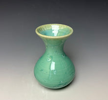Load image into Gallery viewer, Light Green Crystalline Glazed Mini Vase
