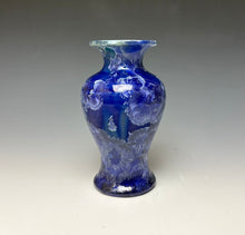 Load image into Gallery viewer, Royal Blue Crystalline Glazed Mini Vase
