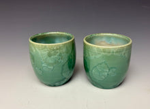 Load image into Gallery viewer, Light Green Crystalline Sake Cup
