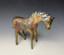 Load image into Gallery viewer, Copper Satin Raku Horse 878
