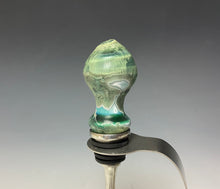 Load image into Gallery viewer, Crystalline Glazed Bottle Stopper- Emerald Green #2
