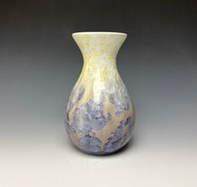 Load image into Gallery viewer, Crystalline Vase in Ivory and Periwinkle
