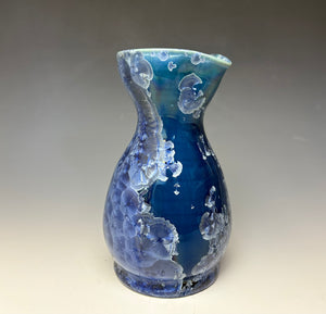 Atlantic Storm Blue Crystalline Sake Pitcher