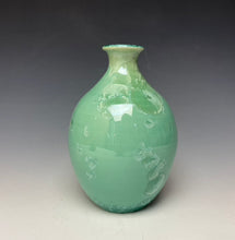 Load image into Gallery viewer, Light Green Crystalline Glazed Mini Vase #2
