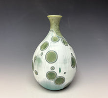 Load image into Gallery viewer, Wintergreen Crystalline Glazed Teardrop Mini Vase
