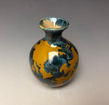Load image into Gallery viewer, Blue and Orange Crystalline Mini Vase 4
