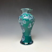 Load image into Gallery viewer, Aqua Crystalline Glazed Vase
