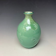 Load image into Gallery viewer, Light Green Crystalline Glazed Mini Vase #2
