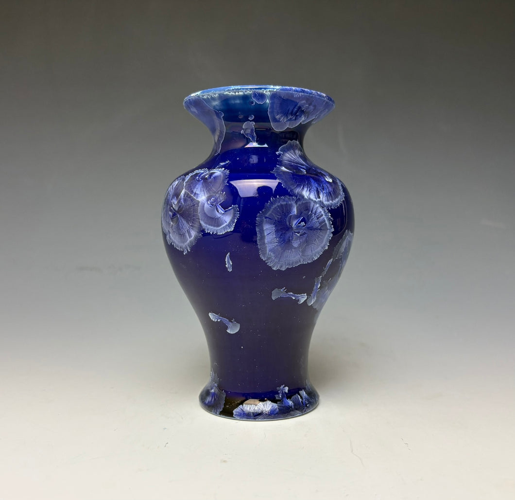 Winter Sky Blue Crystalline Glazed Mini Vase