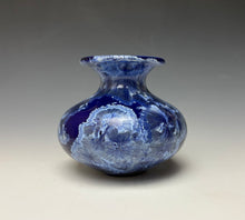 Load image into Gallery viewer, Winter Sky Blue Crystalline Glazed Mini Vase #4
