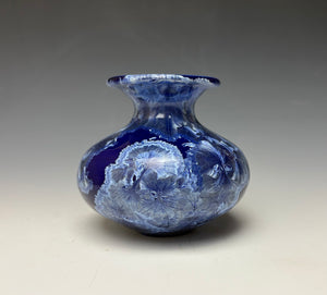 Winter Sky Blue Crystalline Glazed Mini Vase #4