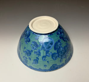 Teal Crystalline Glazed Bowl